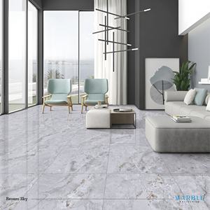Azulejos de porcelana pulida efecto mármol gris brillante, modernos, antideslizantes, de 600x600 mm, para baño/sala de estar. - Product Image 3