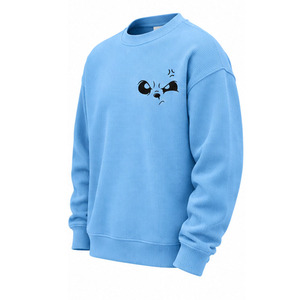 <b>Mens</b> Waffle Knit Sweatshirt <b>Thermal</b> Crewneck Long Sleeve Casual Pullover Textured <b>Top</b> Custom OEM Activewear Manufacturer Factory - Product Image 3