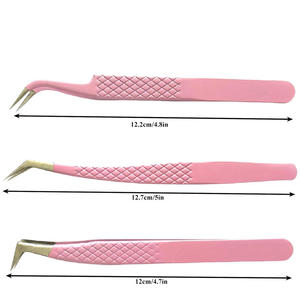 Juego de Pinzas para Extensión de Pestañas de Acero Inoxidable de Alta Calidad con Logotipo Personalizado - Product Image 4