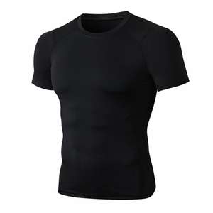 Chemises de compression pour hommes de haute qualité 2024, haute élasticité, manches courtes, séchage rapide, nouvelle chemise de compression pour entraînement. - Product Image 1
