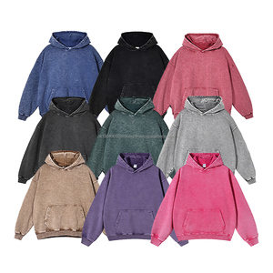 Sudadera con Capucha Extra Grande para Hombre, Estilo Vintage, Lavado Ácido Batik, Algodón Grueso de 420 g/m², Personalizada con Serigrafía y Estampado DTG - Product Image 1