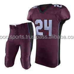 Conjunto de uniforme de fútbol americano sublimado 7V7 de alta calidad, camiseta de 2 piezas con mangas cortas cortadas con tecnología de vanguardia - Product Image 6