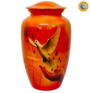 Urne funéraire pour cendres humaines, style américain, durable et écologique, en métal, avec couleur personnalisée, par Linea Exports - Product Image 6