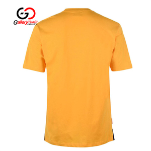 Camiseta Deportiva de Manga Corta Color Amarillo Personalizada con Ribete en Contraste, Cuello Redondo, Lisa, Fabricada por GOI, Camisetas para Hombre - Product Image 3