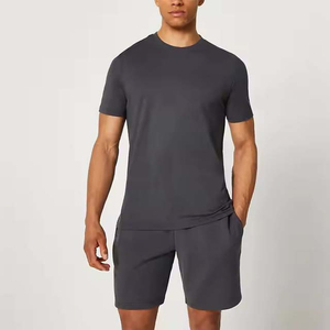Conjuntos de Verano Personalizados de Alta Calidad, Nueva Camiseta Casual de Manga Corta para Hombre, Pantalones Cortos, Conjunto Sólido, Ropa de Verano para Hombre, Conjunto de 2 Piezas - Product Image 5