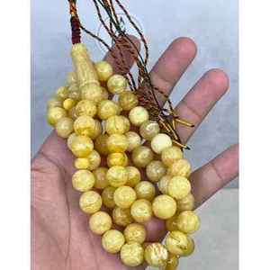 Cuentas de Tasbih Redondas Blancas de Resina Islámica, Diseño Clásico - Product Image 5