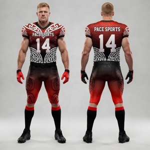 Customized Tribal Maori Sublimation allover printed Football Uniforms with any colors available with Spandex <b>material</b> - Product Image 5
