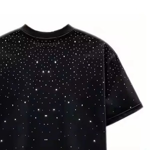 Mens Rhinestone <b>Star</b> T <b>Shirt</b> Sparkle Embellished Short Sleeve Crew Neck Streetwear Party Tee - Product Image 6