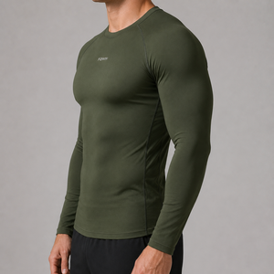 F2WIN Rashguard Unisexe à Manches Longues Vert Séchage Rapide Écologique Anti-Bactérien Imprimé par Sublimation 220g Polyester Compression - Product Image 4