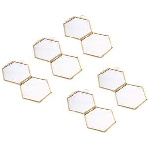 Antique Herbarium <b>Frame</b> Brass Hanging Glass <b>Frame</b> <b>Double</b> Sided Floating Portrait <b>Frame</b> Pressed Petal Artwork Display <b>Photo</b> <b>Frame</b> - Product Image 6