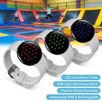 Bracelet programmable à LED avec minuteur, rappel de compte à rebours, gestion du temps, pour parc de trampolines, événementiel, logo personnalisé