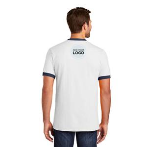 T-shirts basiques à col contrastant pour hommes, coupe slim décontractée - Product Image 4