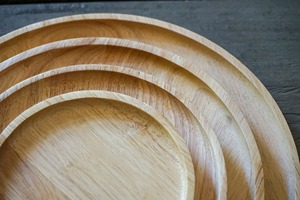 Platos de madera para servir, para el hogar, la cocina y la comedor, platos de madera hechos a mano con acabado liso y pulido - Product Image 2