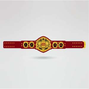 KISS Wrestling Championship Belt Red Strap Four-Sided Brass Zinc Gold <b>Metal</b> <b>Plates</b> Intricate Detailing Personalized Title Custom - Product Image 2