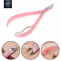 Coupe-ongles professionnels de luxe en acier inoxydable 12,5 mm à mâchoires biseautées, lame incurvée, pointe affûtée, coffret cadeau pour outils de manucure des doigts