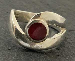 Vintage Sterling Silver Agate Ring Handmade Natural <b>Stone</b> Jewelry Elegant Fashion Ring Gift For Women - Product Image 6