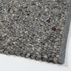 90% Wool/10% Cotton Loop Pile Handmade Scandinavian <b>Rugs</b> | Eco-Friendly Modern Textured Solid Color <b>Thin</b> Area Carpet | Custom - Product Image 2
