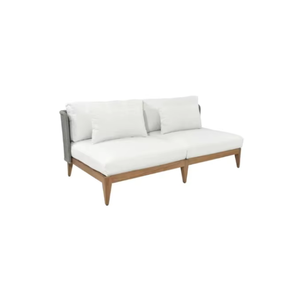 Ensemble de canapés de restaurant, meubles en bois de teck de qualité à des prix optimaux avec revêtement en tissu fin - Product Image 6