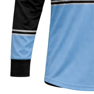 Camiseta de Paintball Azul Cielo con Contraste Negro, Sublimación de Dos Tonos, Manga Larga, Malla Transpirable, Ropa de Equipo, Equipo de Entrenamiento Moderno para Atletas - Product Image 4