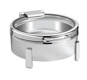 FULAIXIN Réchaud à gaz en acier inoxydable 304 avec motif martelé haut de gamme 6L pour buffets d'hôtel et banquets de mariage - Product Image 1