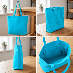 Bolsa de Tela de Algodón Personalizada con Logotipo de Alta Calidad |   Bolsa de Compras Reutilizable de Lona Tejida |   Bolsa de Diseño Sencillo Lista para Exportación - Product Image 4