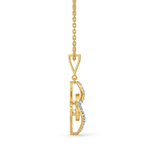 Collier pendentif de luxe pour femme plaqué or 18 carats avec diamant taille poire, chaîne maille forçat, bijoux fins style fiançailles - Product Image 3