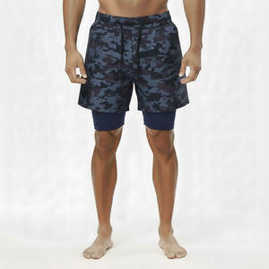 Shorts de course pour hommes avec poches pour téléphone, shorts de course 2 en 1 pour hommes, séchage rapide, shorts de sport pour la salle de sport et l'entraînement - Product Image 1