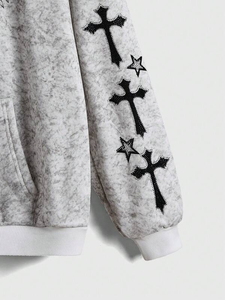 Sweat-shirt d'hiver décontracté pour femme Fasmic International Grey Gothic, fermeture éclair, en laine, fausse fourrure, capuche, doublure respirante - Product Image 5
