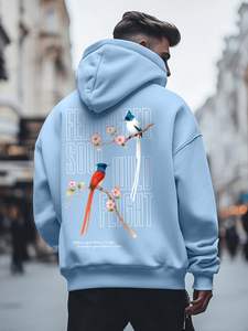 Ventes en gros de sweats à capuche de luxe de haute qualité, personnalisés, en coton mélangé lourd, à épaules tombantes, pour hommes - Product Image 3