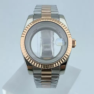 40mm Stainless Steel for Model Dual Date Calendars Toothed Bezel <b>Watch</b> <b>Case</b> Accessories for 8285 Mechanical Movement 20mm - Product Image 4