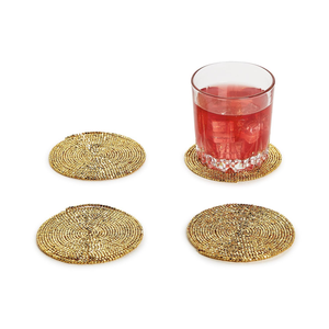 Sous-verres perlés, décoration de table de mariage, décoration de fête, design rouge et blanc de Noël, sets de table - Product Image 5