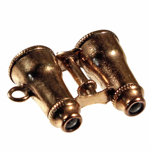 Telescopio binocular antiguo de latón grabado con elegante estuche de cuero marrón, disponible a precios de mayorista. - Product Image 4