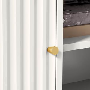 Mueble para TV Moderno de Mediados de Siglo, Color Blanco, 55/60/65 Pulgadas, Centro de Entretenimiento, Consola Multimedia con Almacenamiento para Sala de Estar - Product Image 4