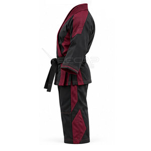 Tenue de karaté lisse pour l'entraînement, chemise et bas assortis sur mesure pour la pratique des arts martiaux - Product Image 2