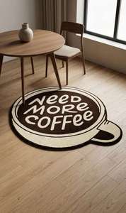 Tapis moderne en laine, motif géométrique tufté à la main, inspiré d'un gobelet à café, antidérapant, pour la maison, l'hôtel et les cafés - Product Image 6