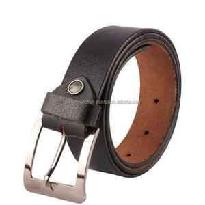 Ceinture décontractée en cuir noir monocouche pour homme avec boucle ardillon amovible en alliage de zinc Tailles personnalisées disponibles - Product Image 6