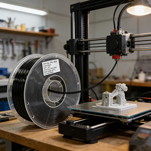 Filament <span class=keywords><strong>TPU</strong></span> noir flexible, dureté 98A <span class=keywords><strong>Shore</strong></span>, 1,75 mm, bobine de 1 kg, impression 3D +/-0,02 mm - Product Image 6