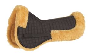 Demi tapis de selle confortable pour l'équitation mousse d'équitation absorbant les chocs en fausse fourrure anglaise - Product Image 4