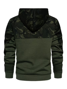 Camouflage print Hoodie <b>Set</b> Men's Tie-Dye Long Sleeve Hoodie And Tie-Dye Ribbed <b>Sweatpants</b> <b>Set</b> Suitable for Spring And Autumn - Product Image 3