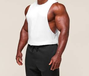 Camiseta Deportiva de Algodón con Logotipo Personalizado al por Mayor, Camiseta sin Mangas para Correr, Ropa Deportiva, Camiseta de Gimnasio para Hombre - Product Image 6