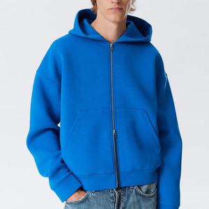 Sudadera con capucha y cremallera para hombre, con puños acanalados, de algodón grueso premium, fabricante de ropa OEM de marca privada - Product Image 2