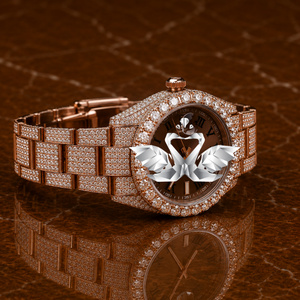 Luxury Round Dial Moissanite Watch Men Full Diamond Bracelet Wristwatch - Product Image 2