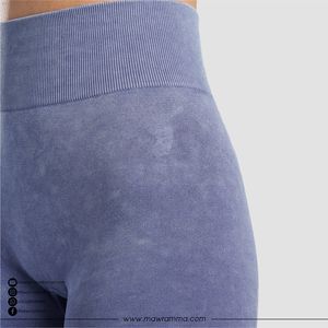 กางเกงเลกกิ้งโยคะเอวสูงสำหรับผู้หญิงมาวร่า กางเกงยิมเนื้อผ้ายืดได้ 4 ทิศทาง กางเกงเลกกิ้งออกกำลังกายผ้ายืดสแปนเด็กซ์ กระชับหน้าท้อง ป้องกันการโป๊ยืดขณะสควอท - Product Image 2