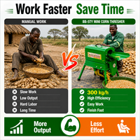 Offre Spéciale Mini-Décortiqueuse à Maïs 300kg/h 1.1kw en Acier Carbone pour Petites Exploitations Agricoles