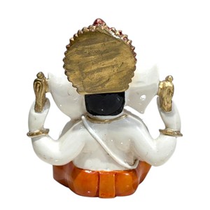 NIRMALA HANDICRAFT Escultura de Resina del Dios Ganesha, Pintada a Mano, Hecha a Mano, para Decoración del Hogar, Fengshui Indio - Product Image 3