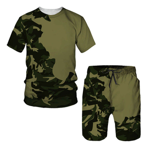 ราคาขายส่ง เสื้อผ้าฤดูหนาว ดีไซน์ใหม่ เสื้อยืดผู้ชายลำลอง ทรงหลวม เอวยางยืด ความยาวระดับเข่า แขนสั้น ลายสัตว์ ระบายอากาศได้ดี พิมพ์ลายแบบ Sublimation - Product Image 1