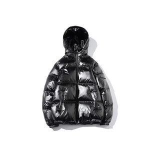 <b>Men</b> Streetwear <b>Puffer</b> <b>Jacket</b> Winter Lightweight Insulated Durable Shell Front Logo Outdoor Outwear - Product Image 3