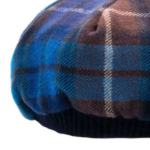 Gorro Tam O' Shanter de Tartán Azul Buchanan, Gorro de Lana de Cordero Cálido, Venta al por Mayor de Gorras Modernas de Fábrica - Product Image 5
