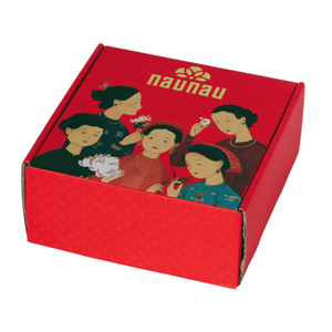 Cajas de regalo de cartón rígido rojo de lujo reciclado portátil magnético plegable embalaje de gama alta laminación brillante personalizado reutilizable - Product Image 2