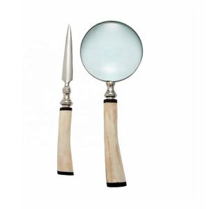 Newly Multi Colour <b>Bone</b> Inlay <b>Handle</b> Magnifying Glass Paper <b>Knife</b> & Bottle Opener Stand Men Gift Desktop Accessory <b>Bone</b> Artware - Product Image 3